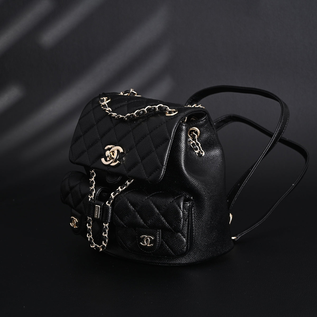 Chanel Duma Backpack – Black Quilted Lambskin with Gold-Tone Hardware (24A Collection)